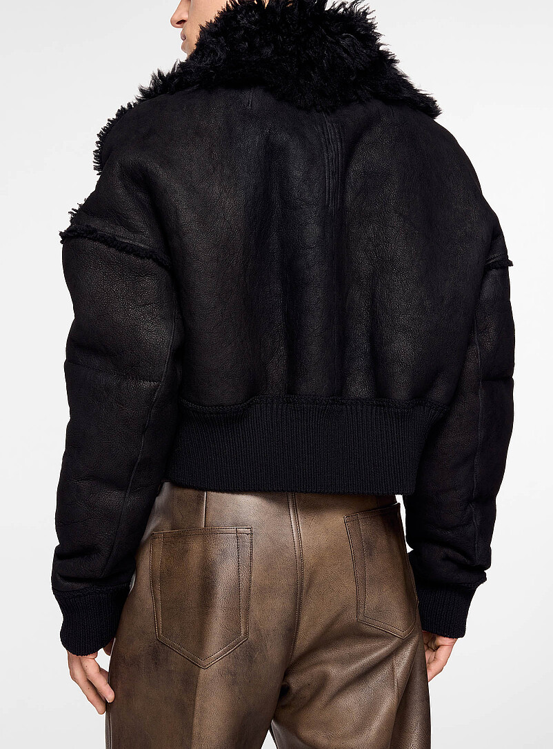 Dracucollar shearling leather jacket product image 3