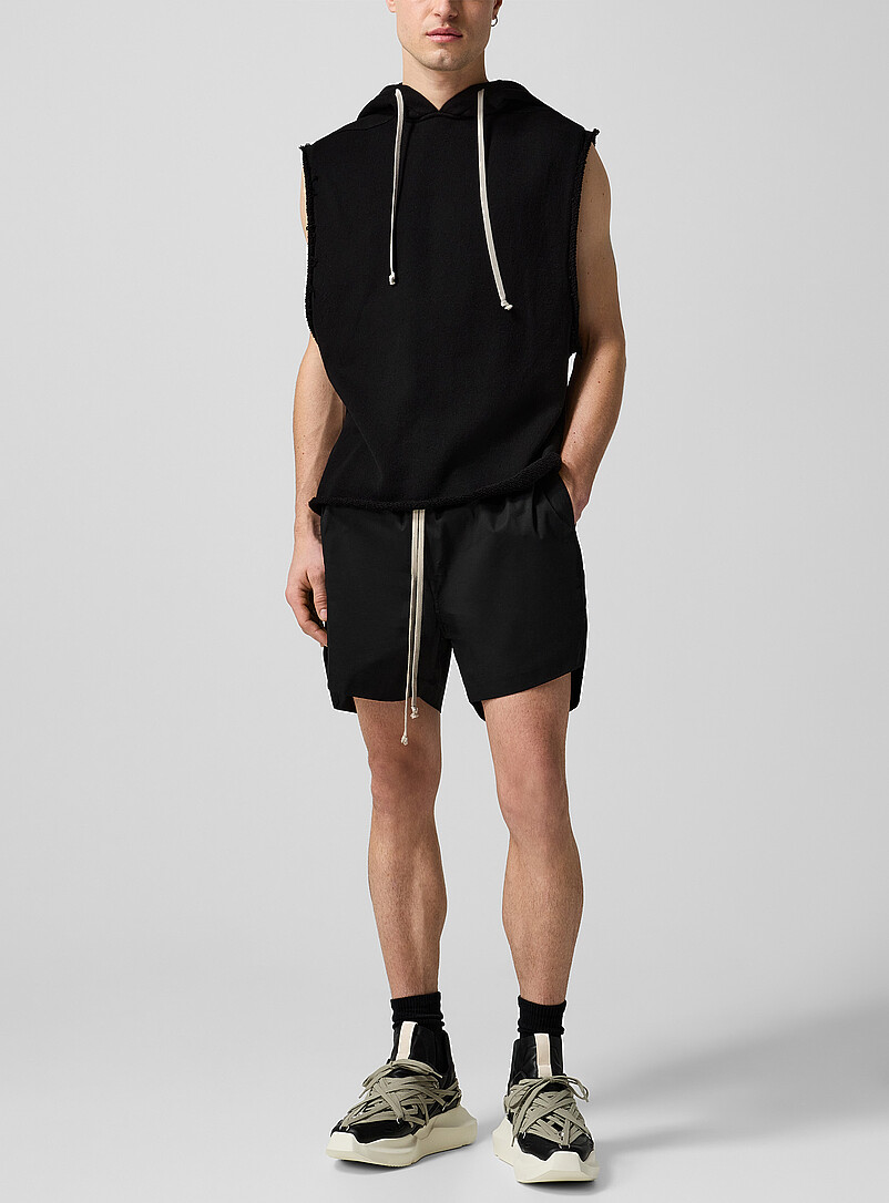 Black Crisp Fabric Short