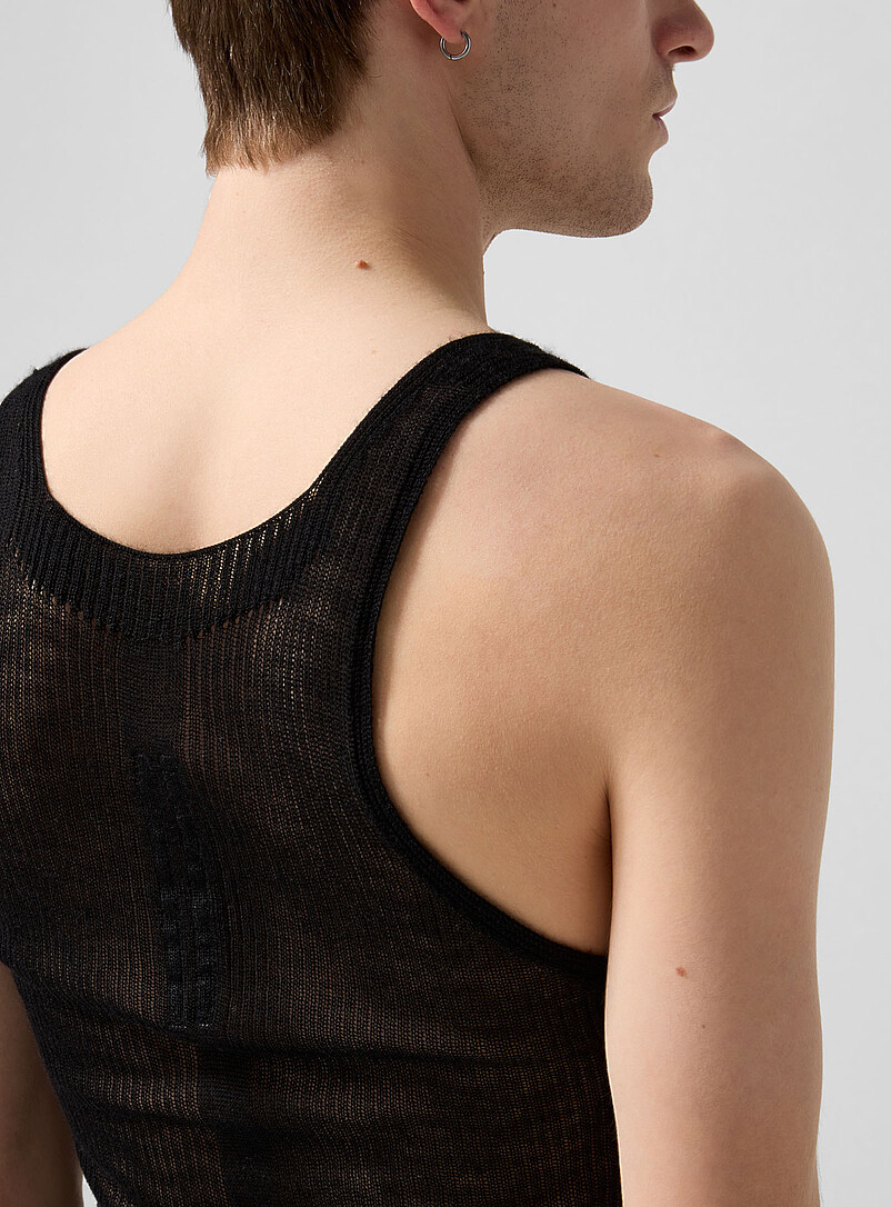 Sheer rib-knit racerback cami product image 2