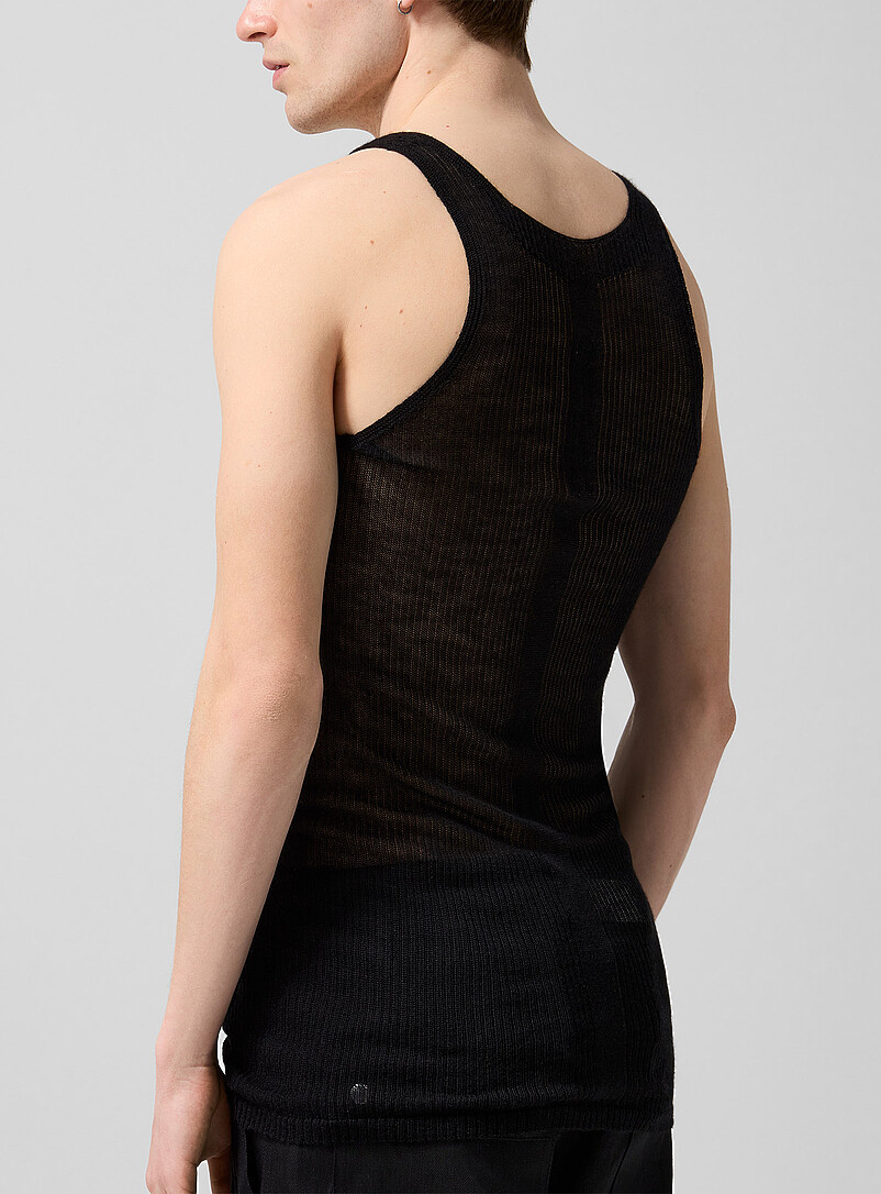 Sheer rib-knit racerback cami product image 3