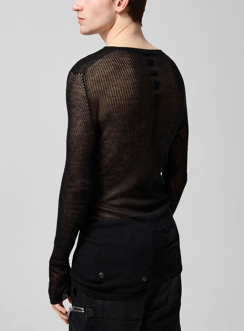 Sheer rib-knit sweater product image 3