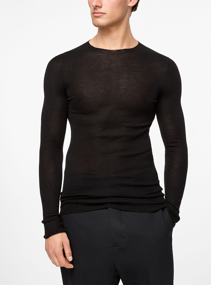 Fitted ribbed sweater product image (primary)