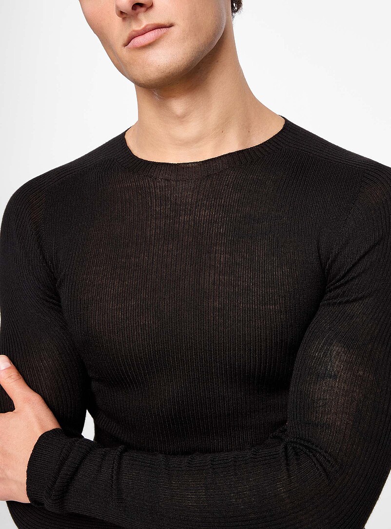 Fitted ribbed sweater product image 2