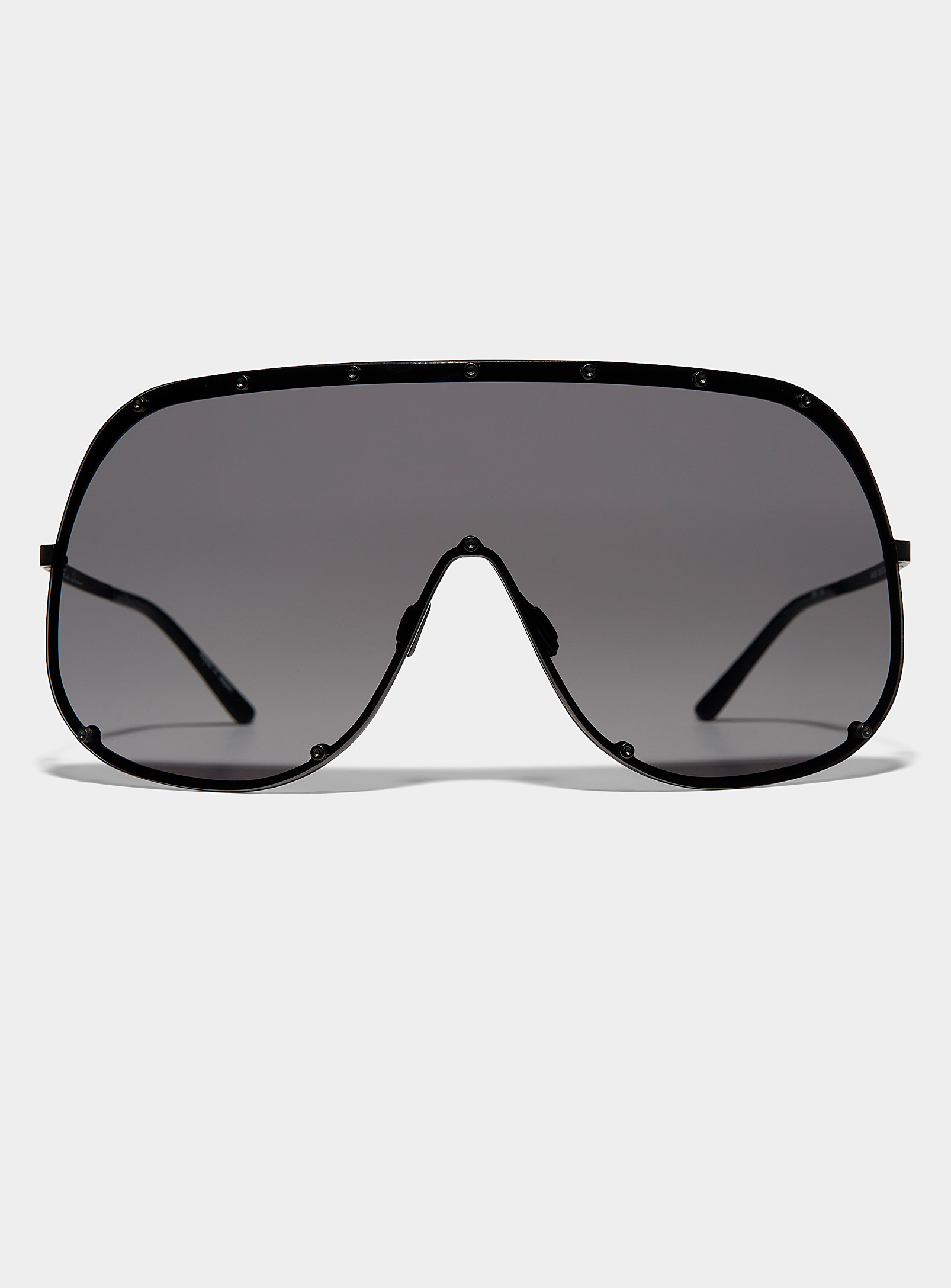 Rick Owens Black Shield Sunglasses
