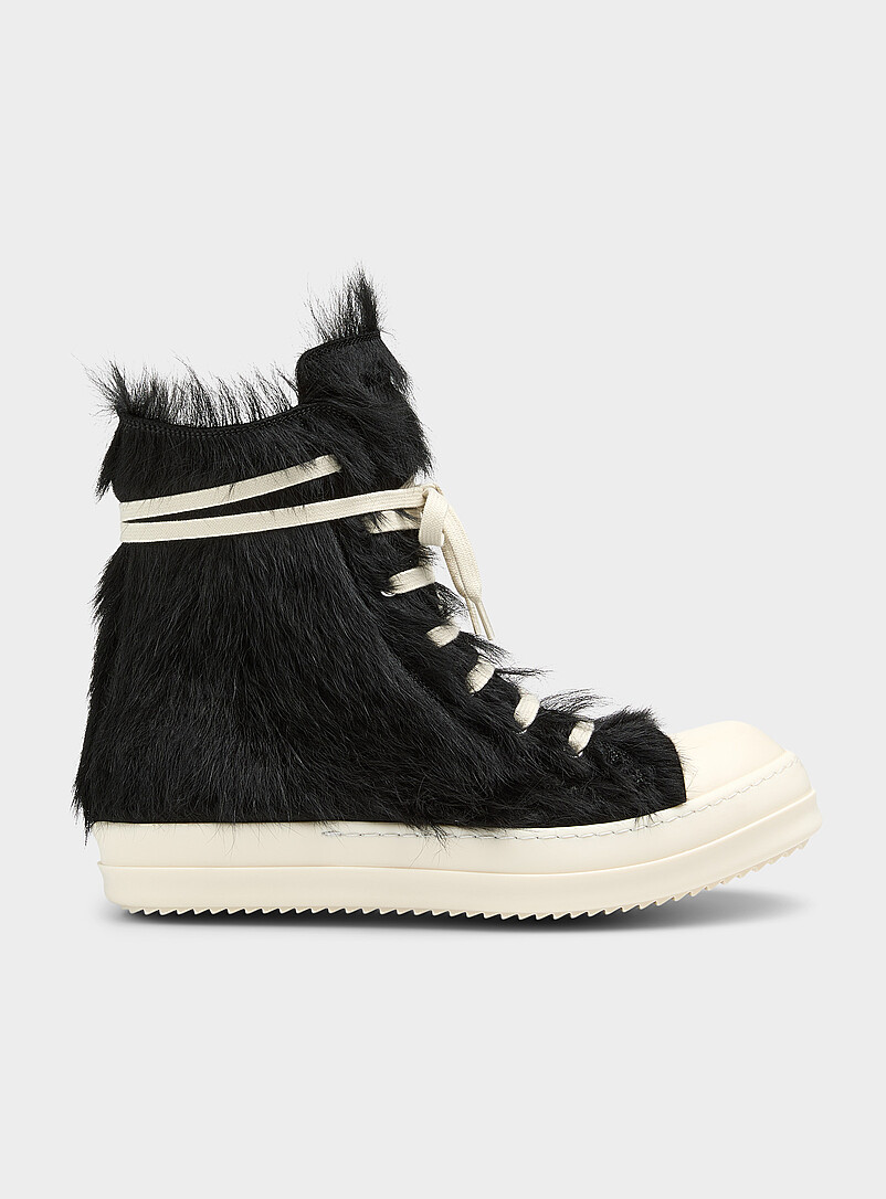 Pony hair leather high-top sneakers Men product image (primary)