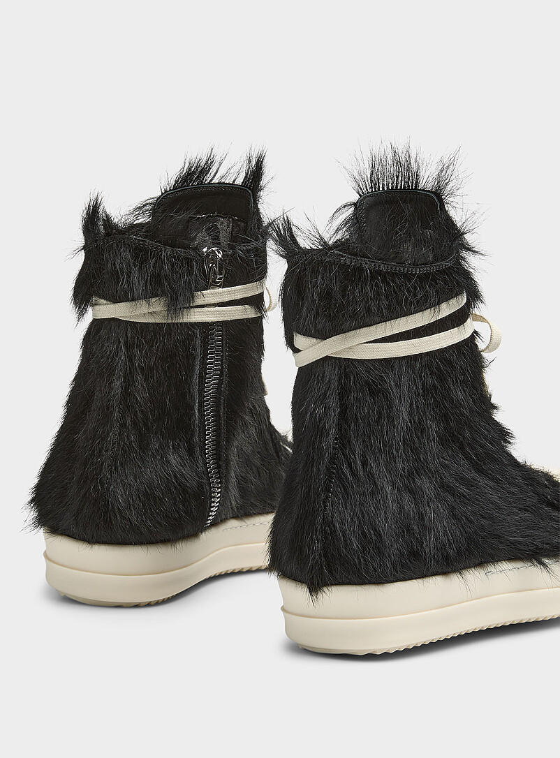 Pony hair leather high-top sneakers Men product image 2