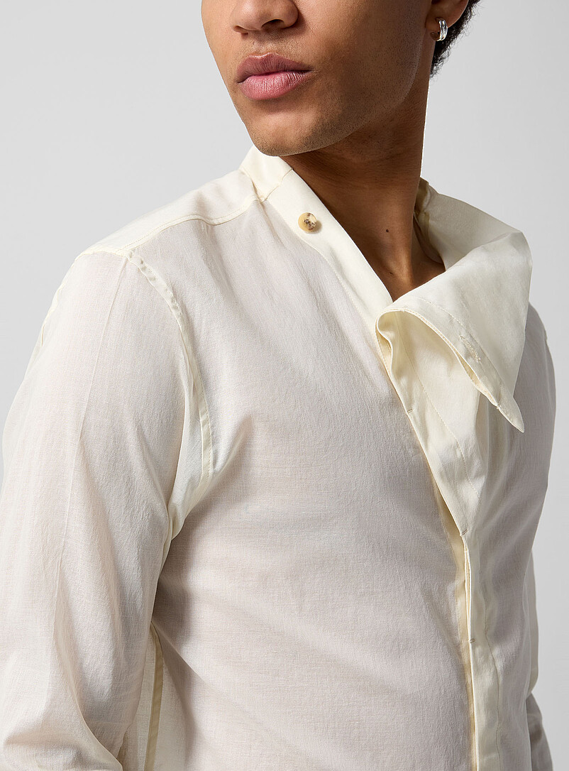 Island funnel-neck sheer shirt product image 2