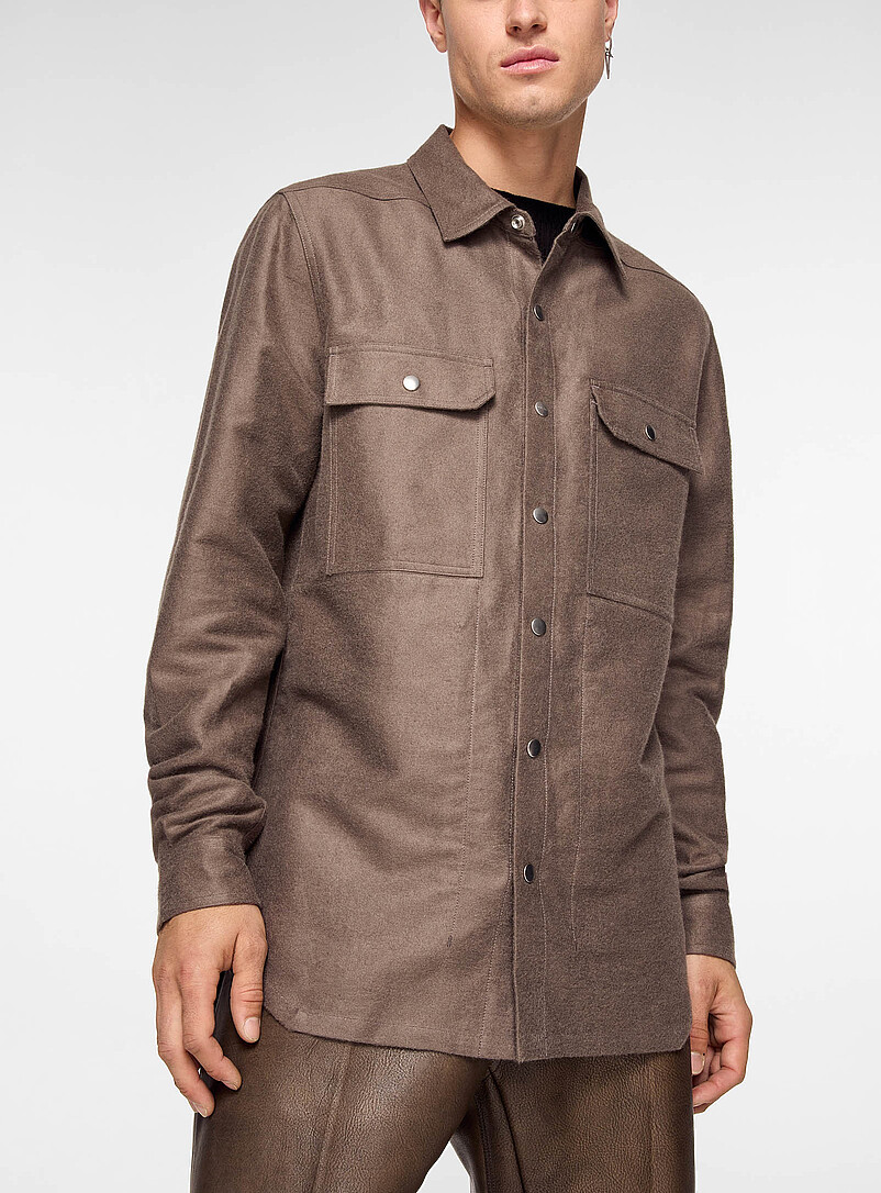 Brushed ramie and cotton overshirt product image 2