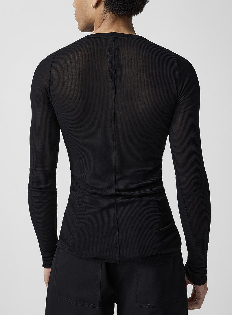 Sheer ribbed long-sleeve T-shirt product image 2
