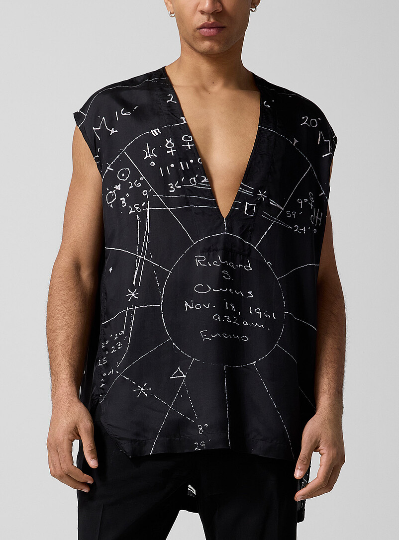 Astral Chart Sleeveless V-Neck Tunic