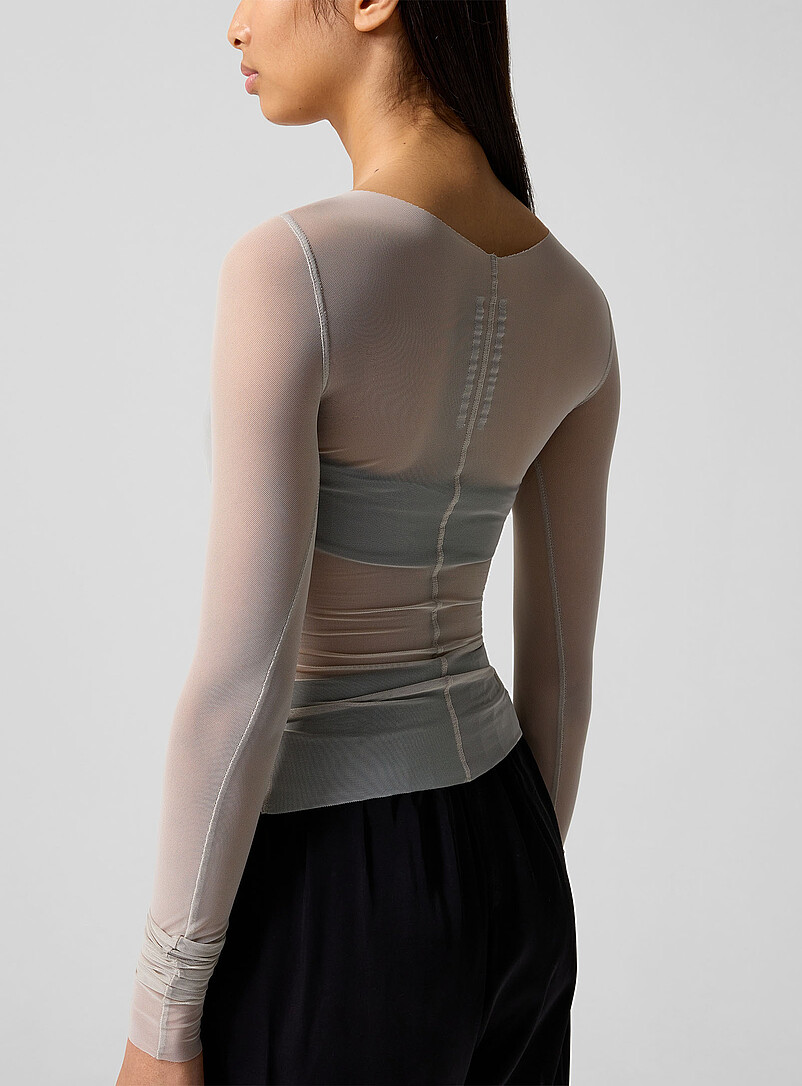 Temple sheer long-sleeve top product image 2