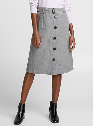 Pleated printed chiffon skirt | Contemporaine | Shop Midi Skirts & Mid ...