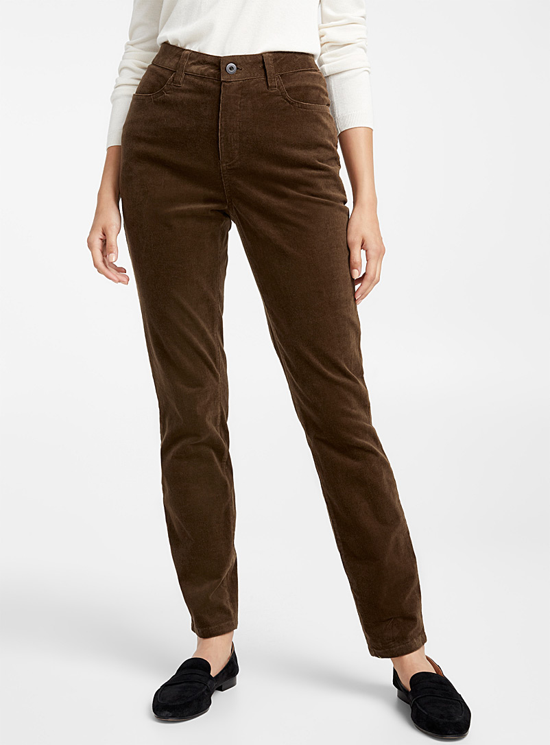 Slim-fit corduroy pant | Contemporaine | Shop Women%u2019s Skinny Pants ...