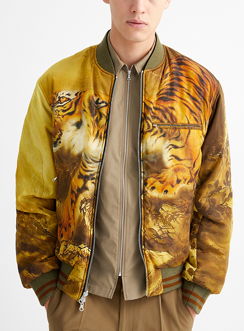 Volker reversible tiger bomber jacket 
