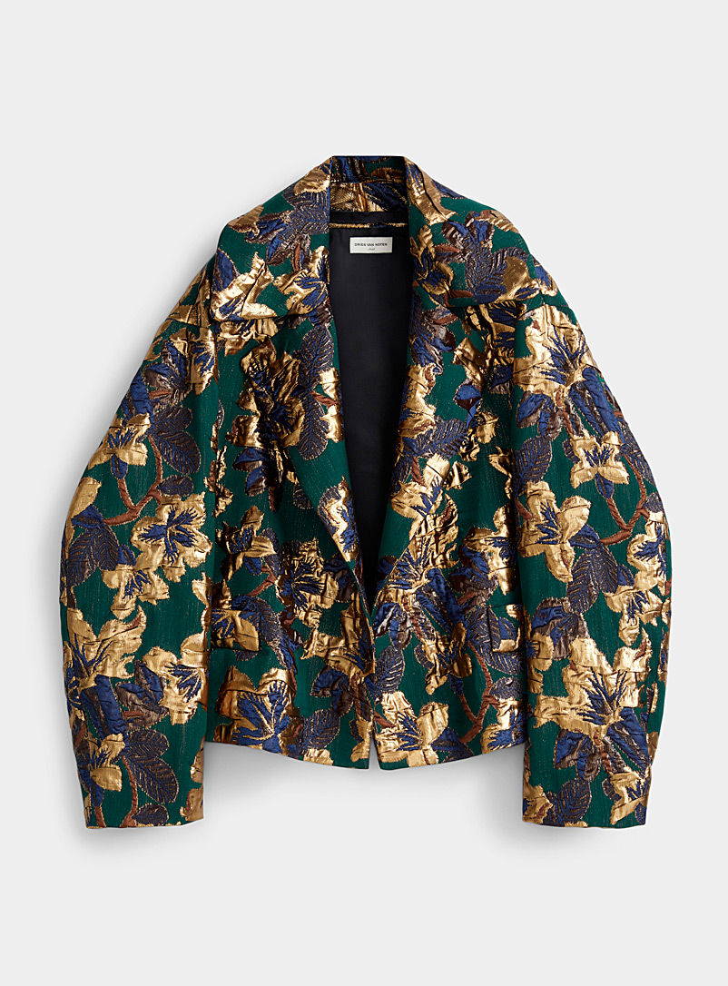 Golden Flower Jacquard Jacket Dries Van Noten Shop Women S Designer Dried Van Noten Items Online In Canada Simons