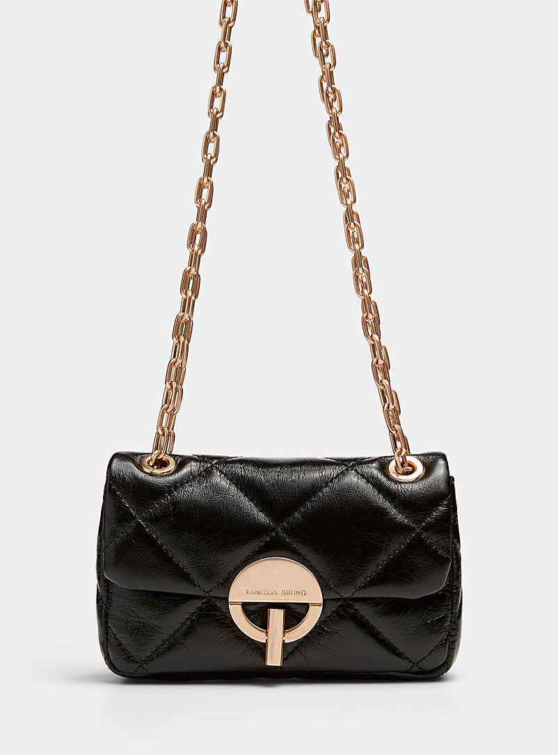 Vanessa Bruno Black Moon quilted leather mini bag for women