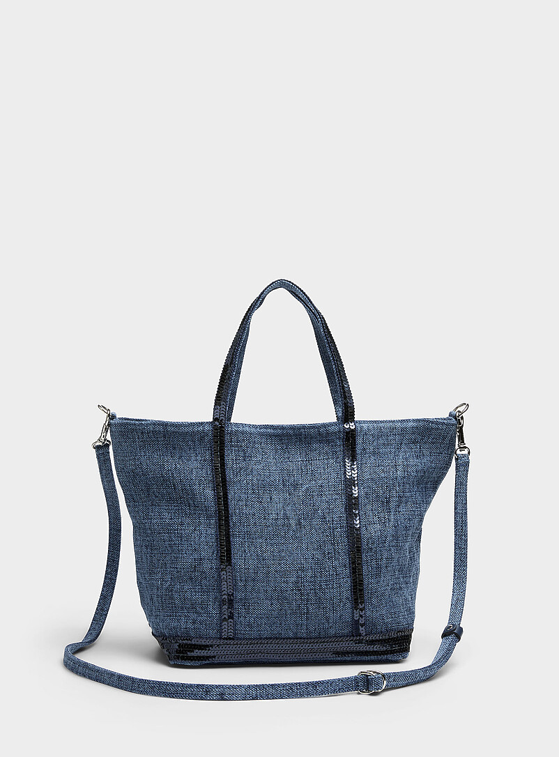 Vanessa Bruno: Le petit sac fini denim &agrave; paillettes Noir pour femme