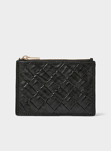 Zipped braided card holder