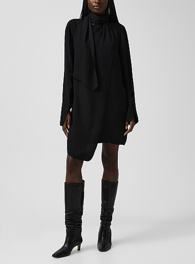 Vanessa Bruno Black Ferielle tie-neck minidress for women