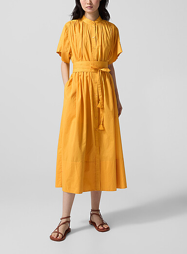 La robe chemise longue ceintur&eacute;e Ciao