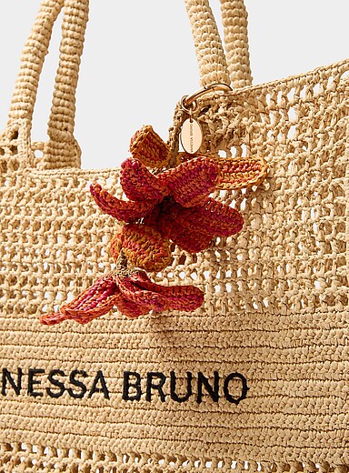 Malagasy raffia handbag charms