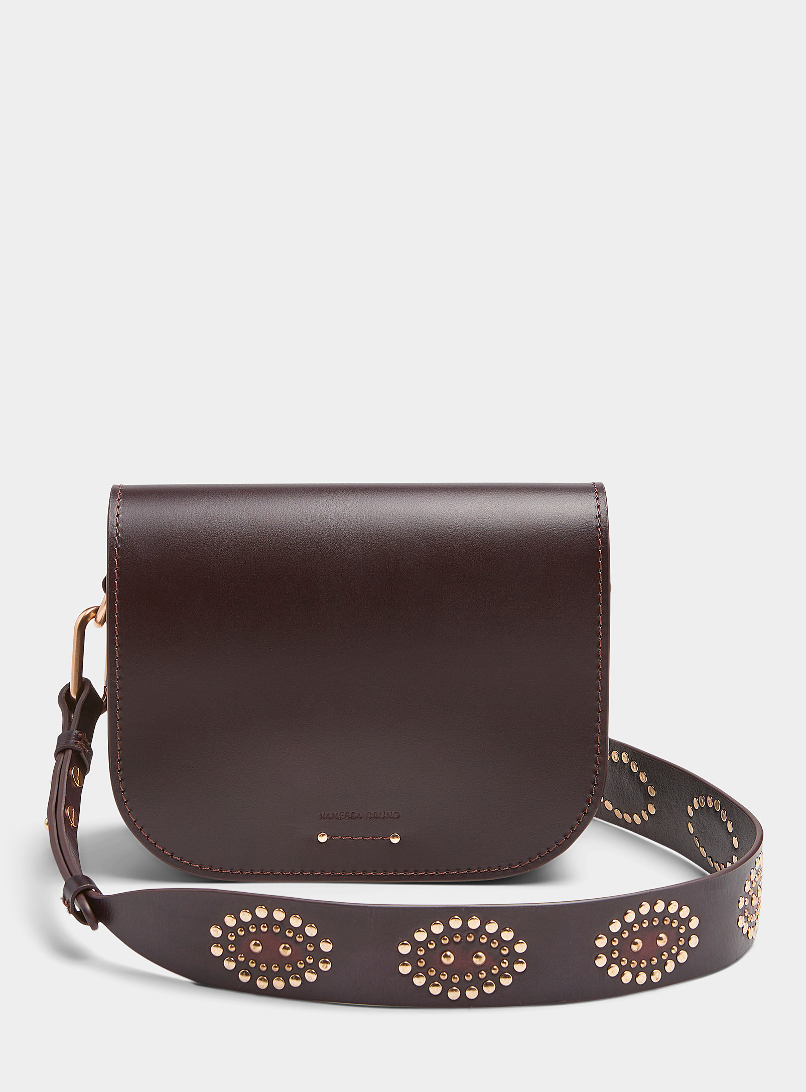 Vanessa Bruno - Women's Holly smooth leather studded flap bag