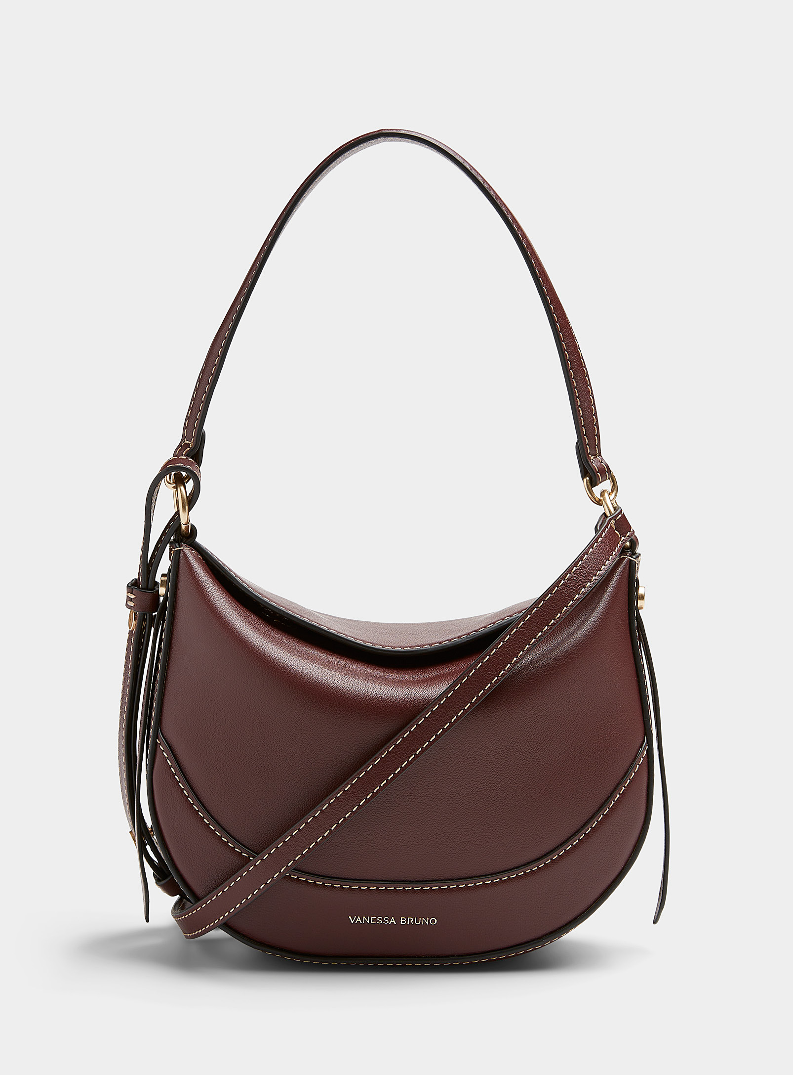 VANESSA BRUNO DAILY SMALL GRAINED LEATHER BAG