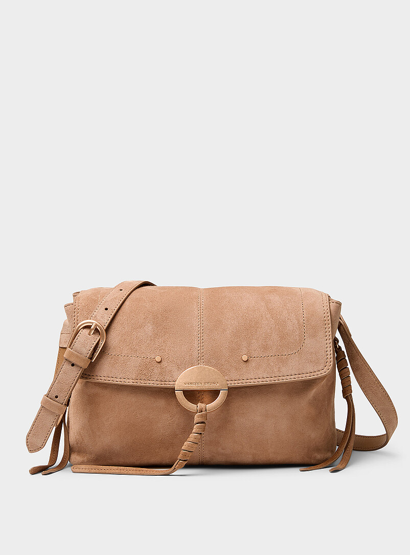 Tassled square suede crossbody bag product image (primary)