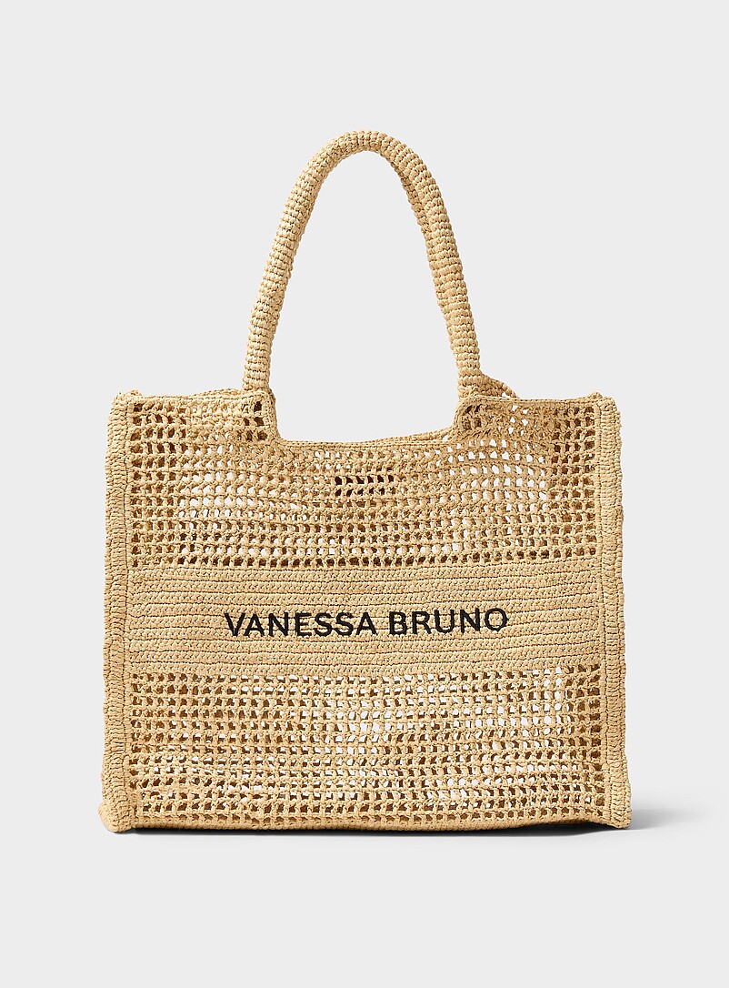 Openwork Braided Raffia Tote