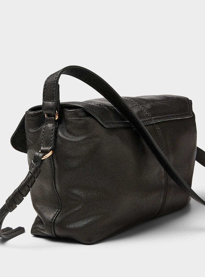 Ebony supple leather crossbody bag product image 2