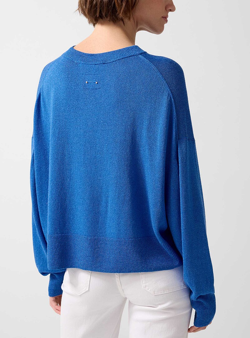 Giacoppo cobalt fluid knit sweater product image 2