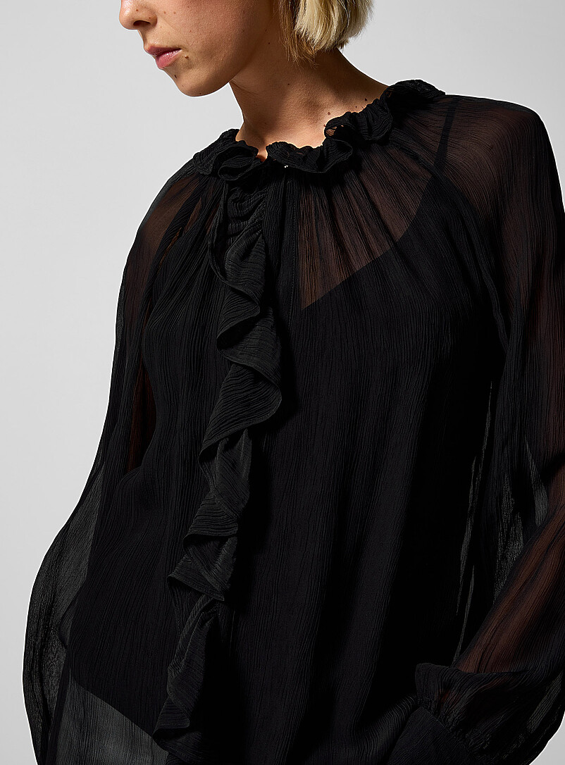 Sheer and textured blouse product image 2