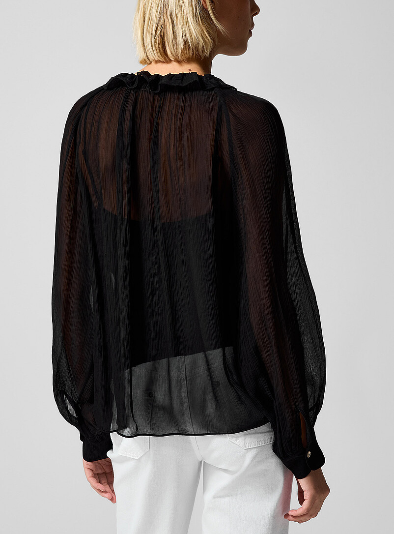 Sheer and textured blouse product image 3