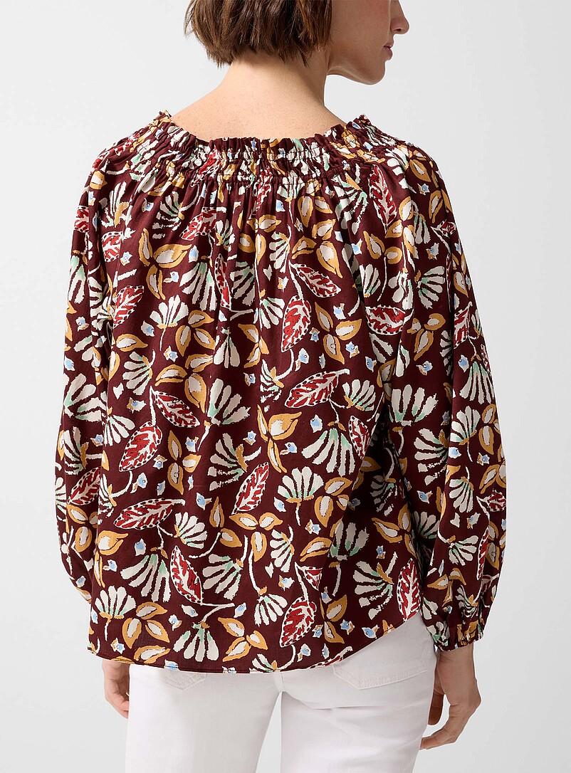 Botanical shapes peasant blouse product image 3