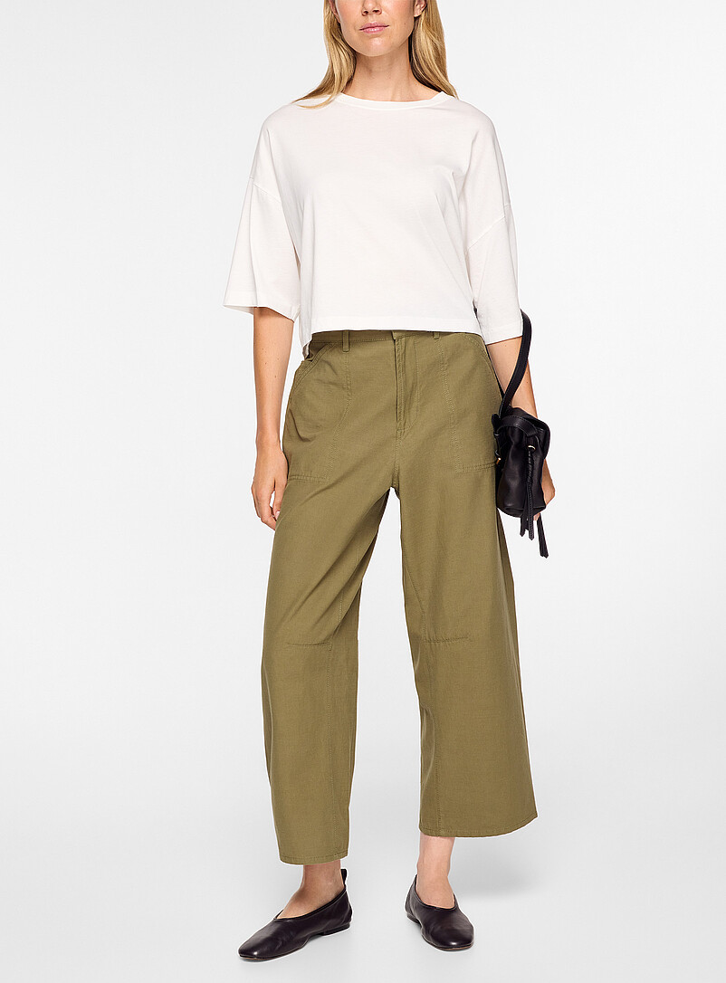 Camomille cropped relaxed T-shirt product image (primary)