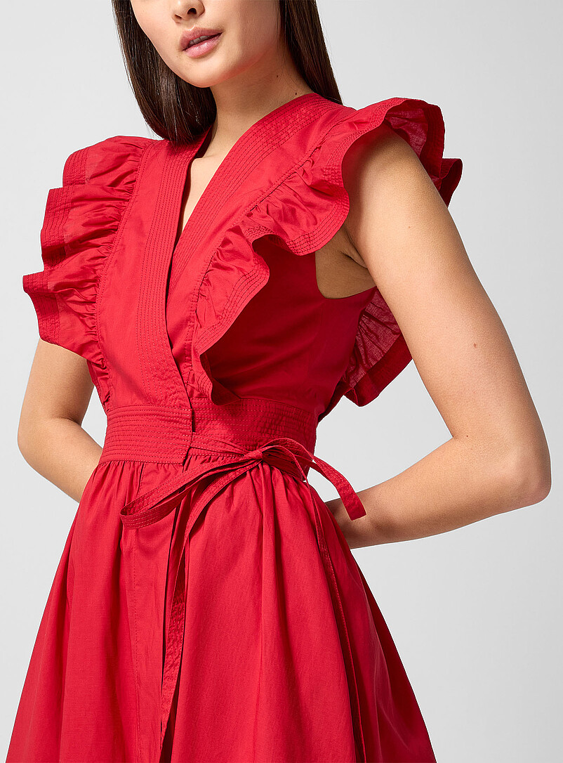 Ermione ruffled crossover dress product image 2