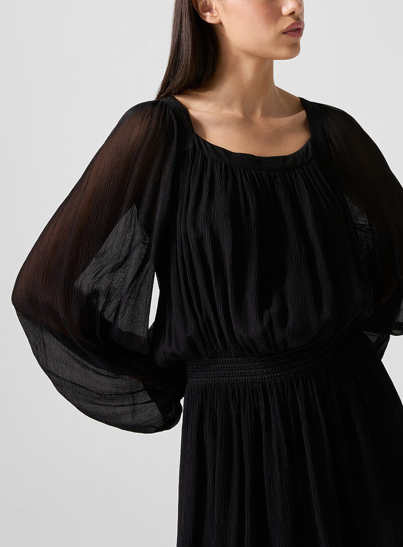 Genova sheer puff sleeves dress product image 2