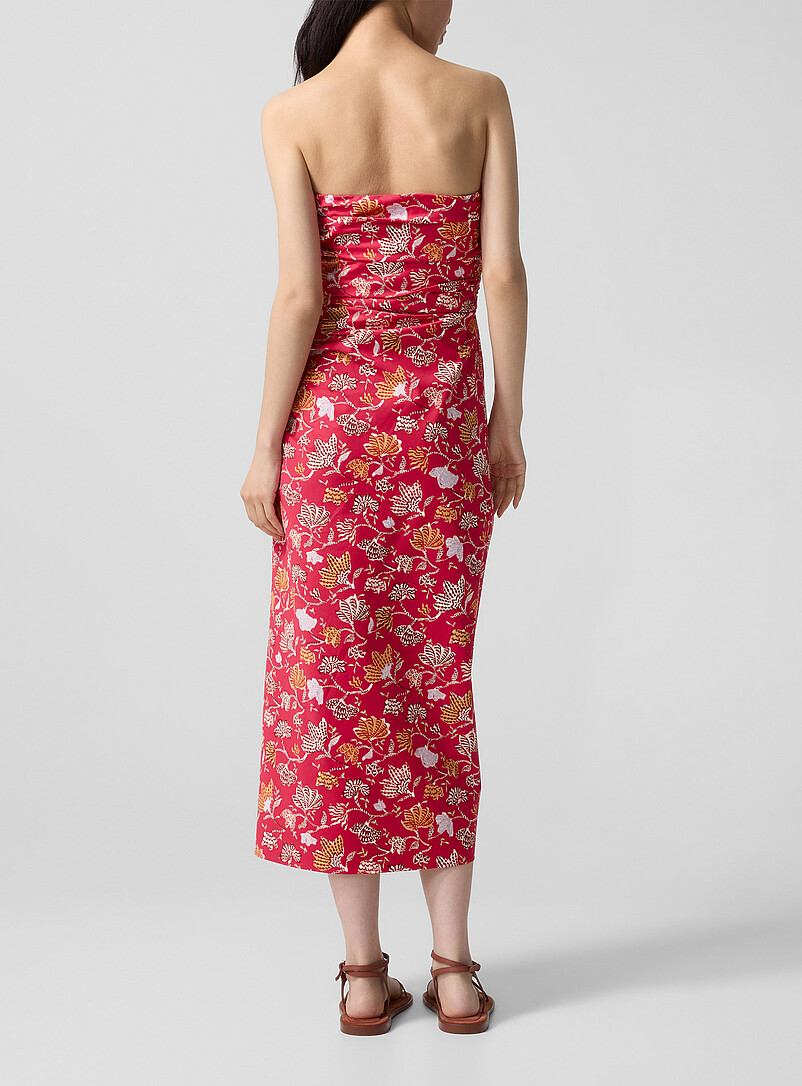Cléopâtre draped strapless midi dress product image 3