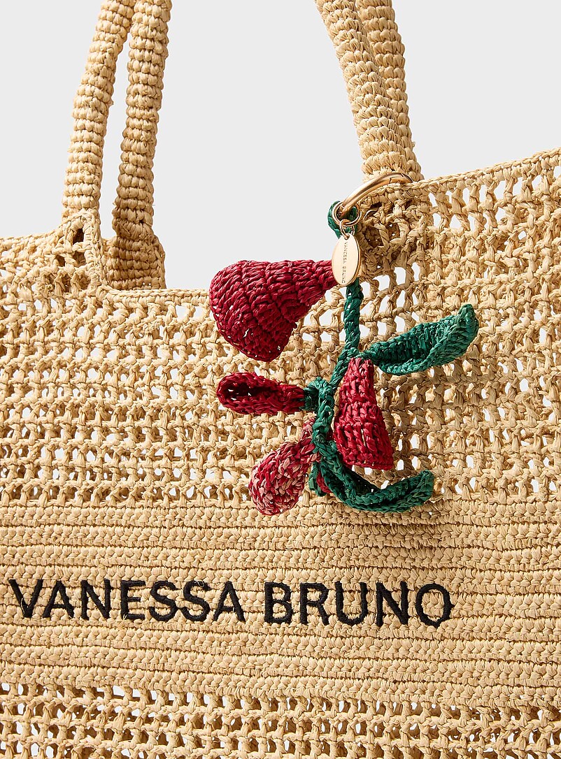 Malagasy Raffia Bell Flower Handbag Charms