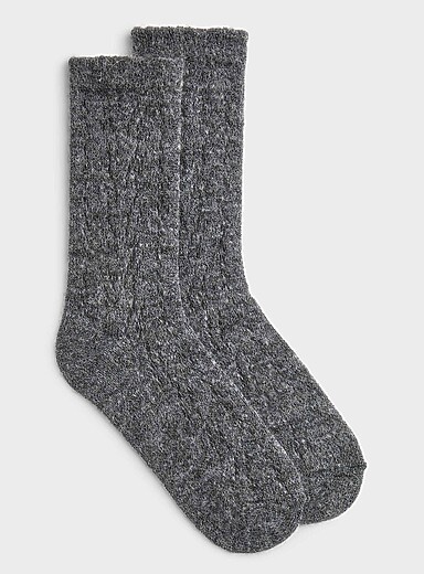 La chaussette ajour&eacute;e touche d'alpaga <b>Collection exclusive d'Italie</b>