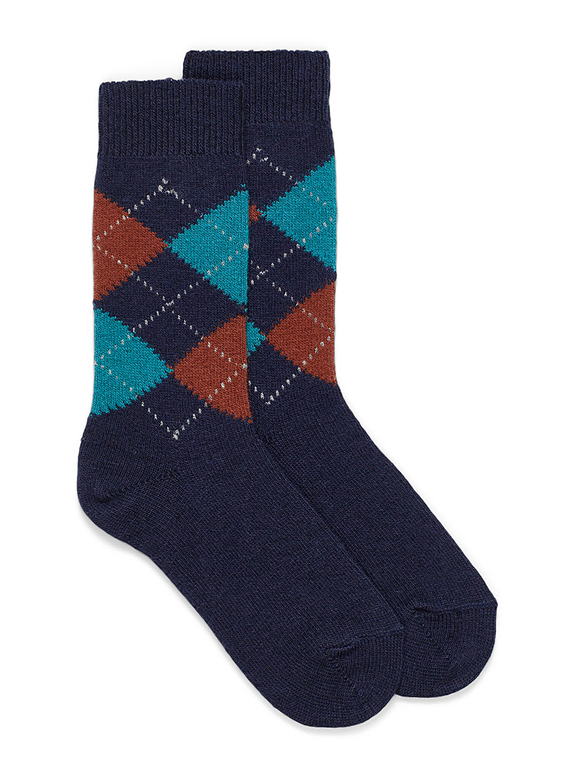 Simons Blue Diamond socks for women