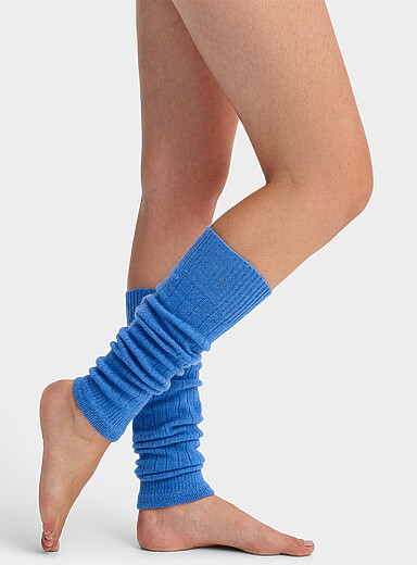 Warm wool-blend knit legwarmers <b>Exclusive collection from Italy</b>