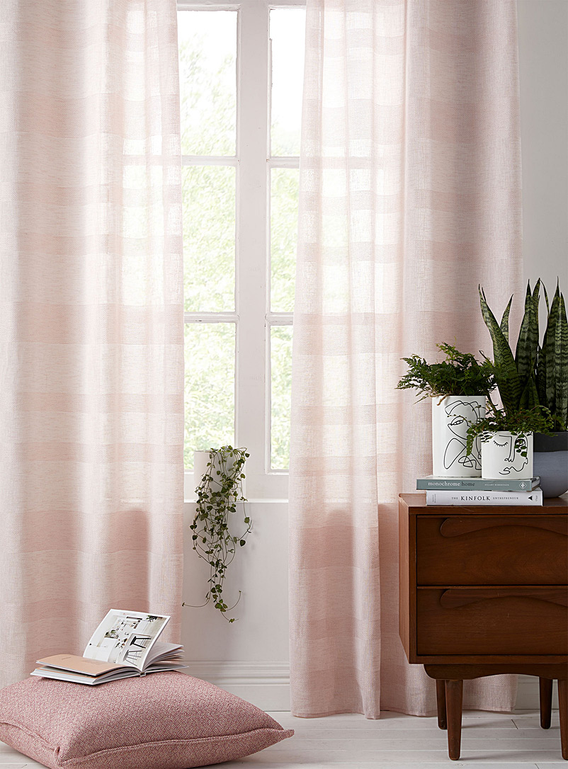 Simons Maison Dusky Pink Pastel horizon sheer curtain 135 x 220 cm