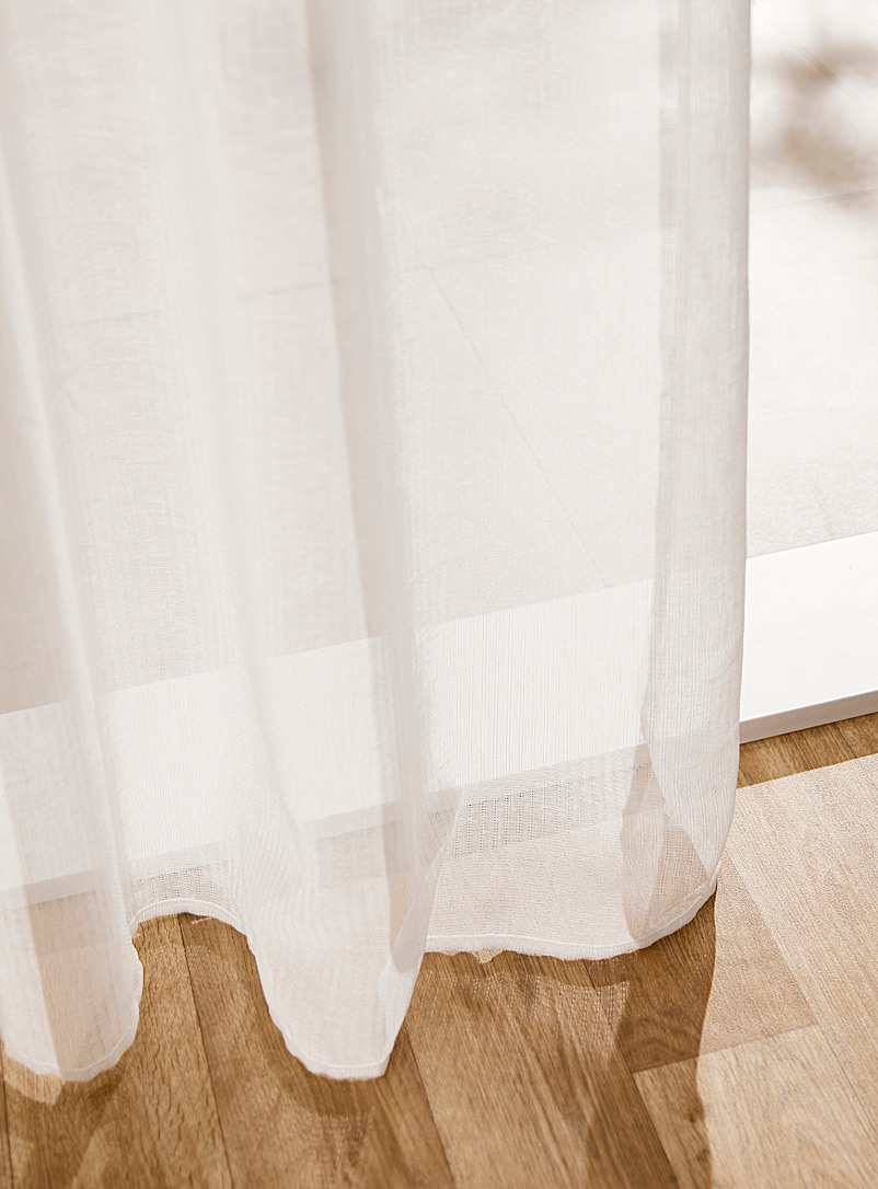 Simons Maison: Le voilage rayures romantiques 135 x 220 cm Blanc