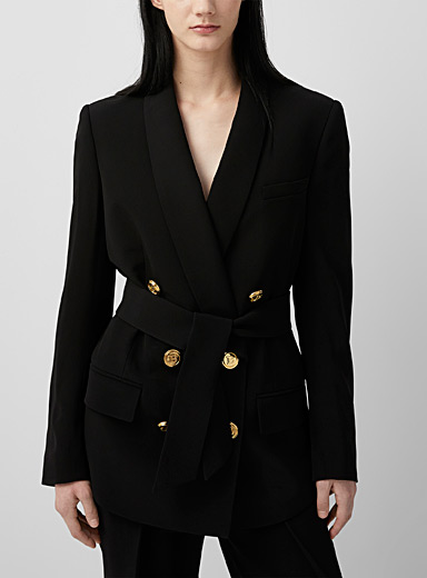 Crepe double-breasted blazer | Balmain | Shop Women's Designer Balmain ...