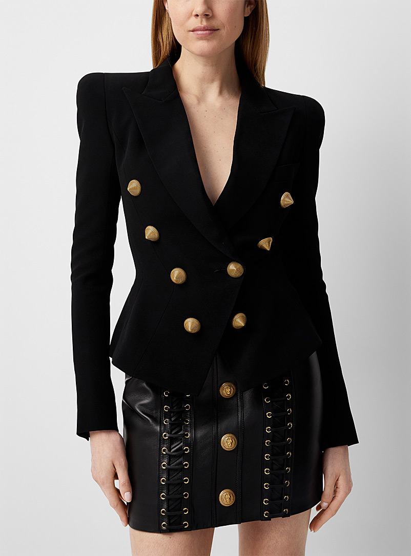 Pointed buttons fitted blazer | Balmain | Shop Women's Designer Balmain ...