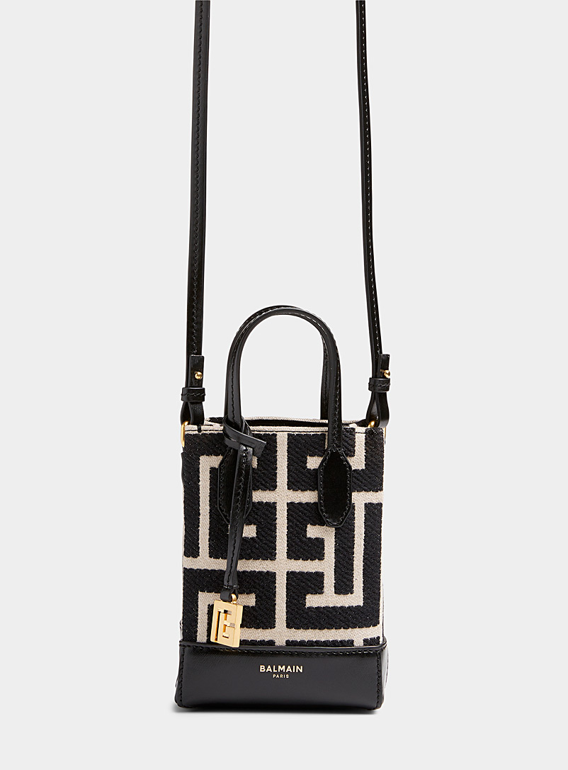 Balmain Patterned Black Labyrinth bag for women