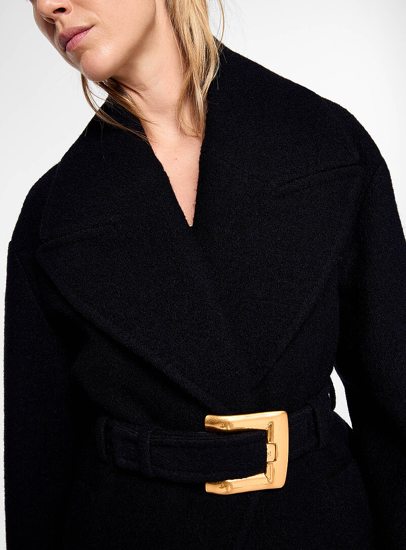 Bouclé wool belted peacoat product image 2
