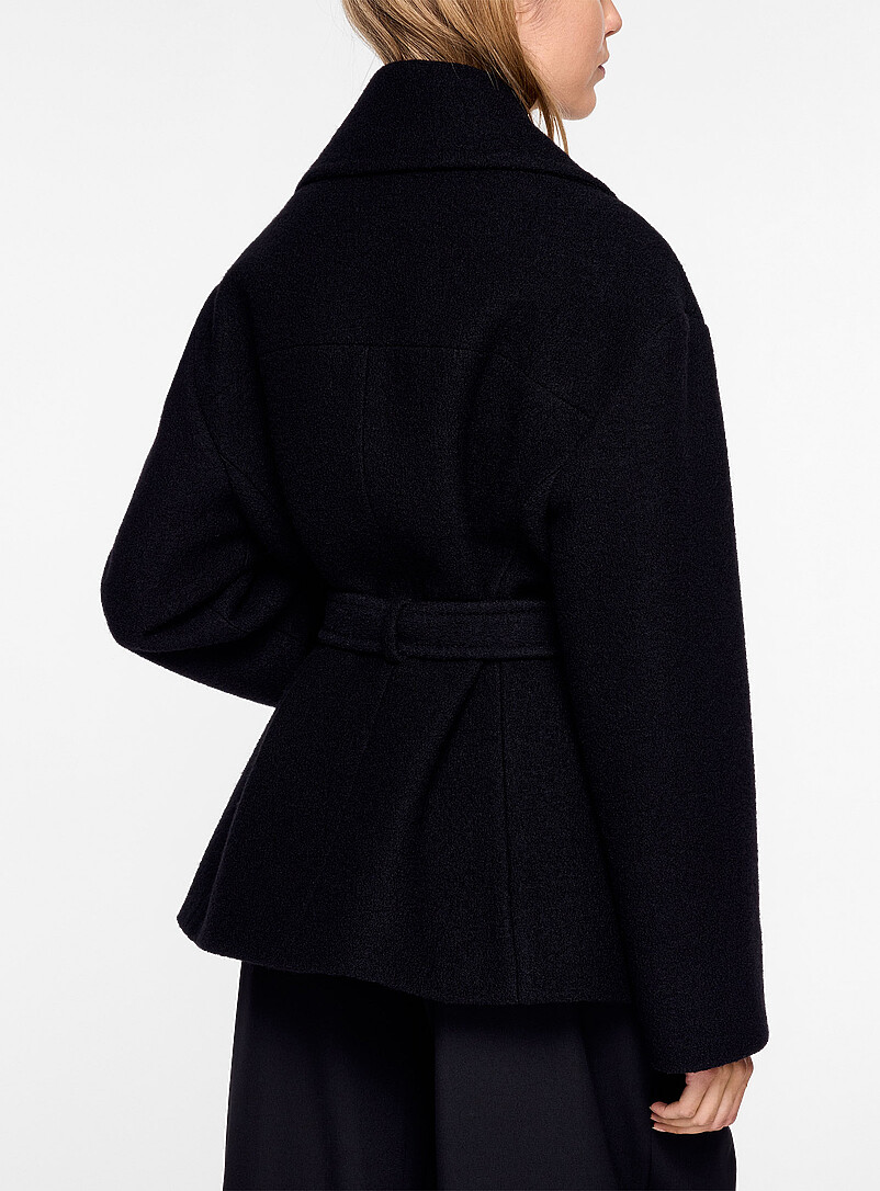 Bouclé wool belted peacoat product image 3