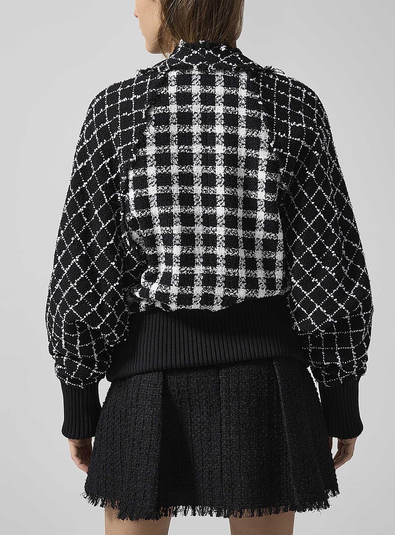 Golden buttons tweed bomber jacket product image 3